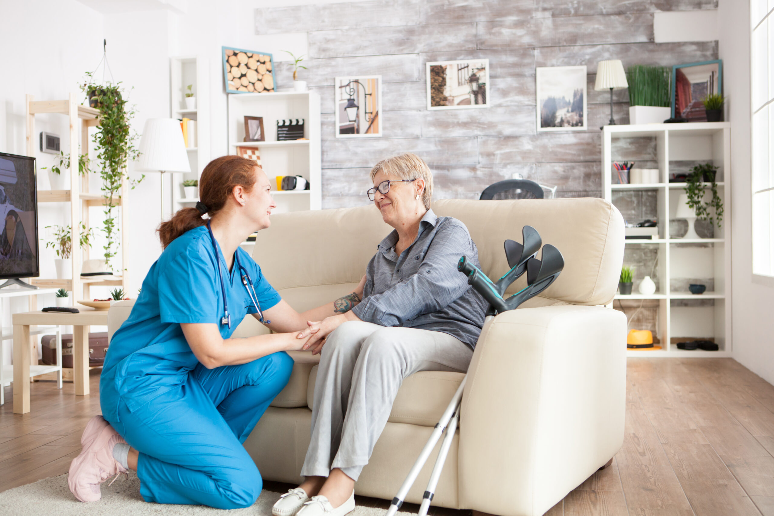 Comfortable senior living at home with housekeeping support